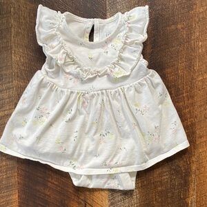 Baby Gap Floral Ruffle Baby Dress - White